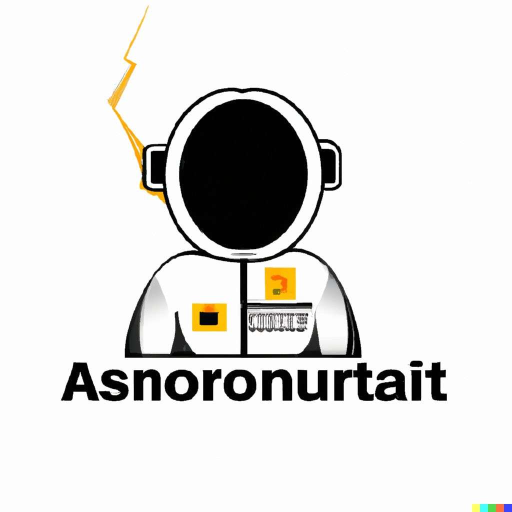 an astronaut, finance company logo design